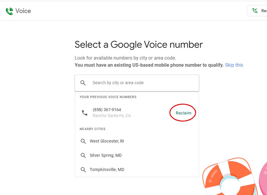 Google Voice号码过期找回