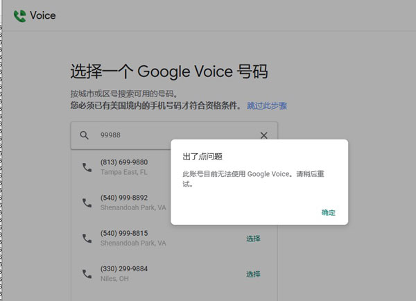 Google Voice注册验证手机号后无法分配号码?详解“Something went wrong”错误及解决方案